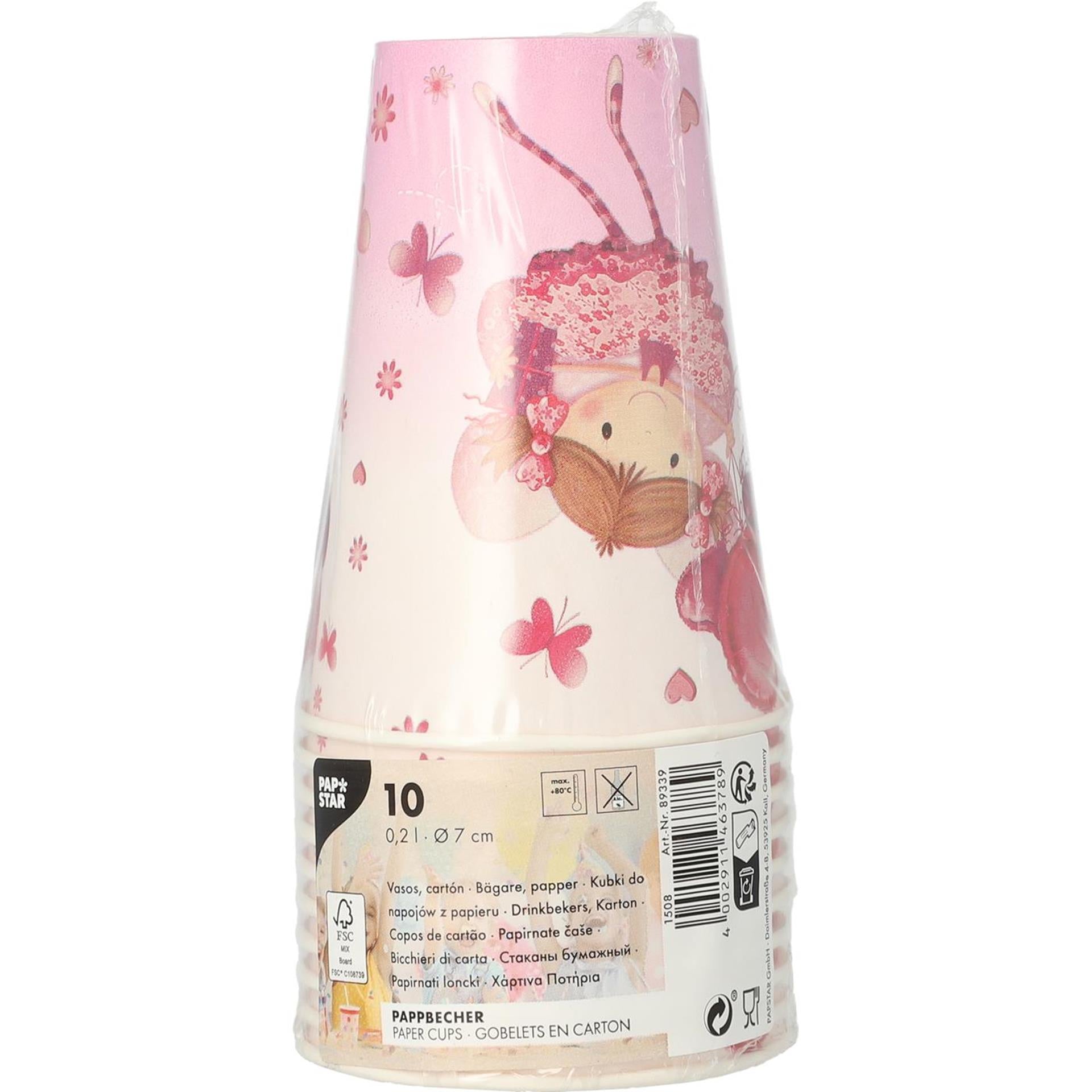 Papstar Becher kleine Tänzerin Pappe 0,2l 10 Stk