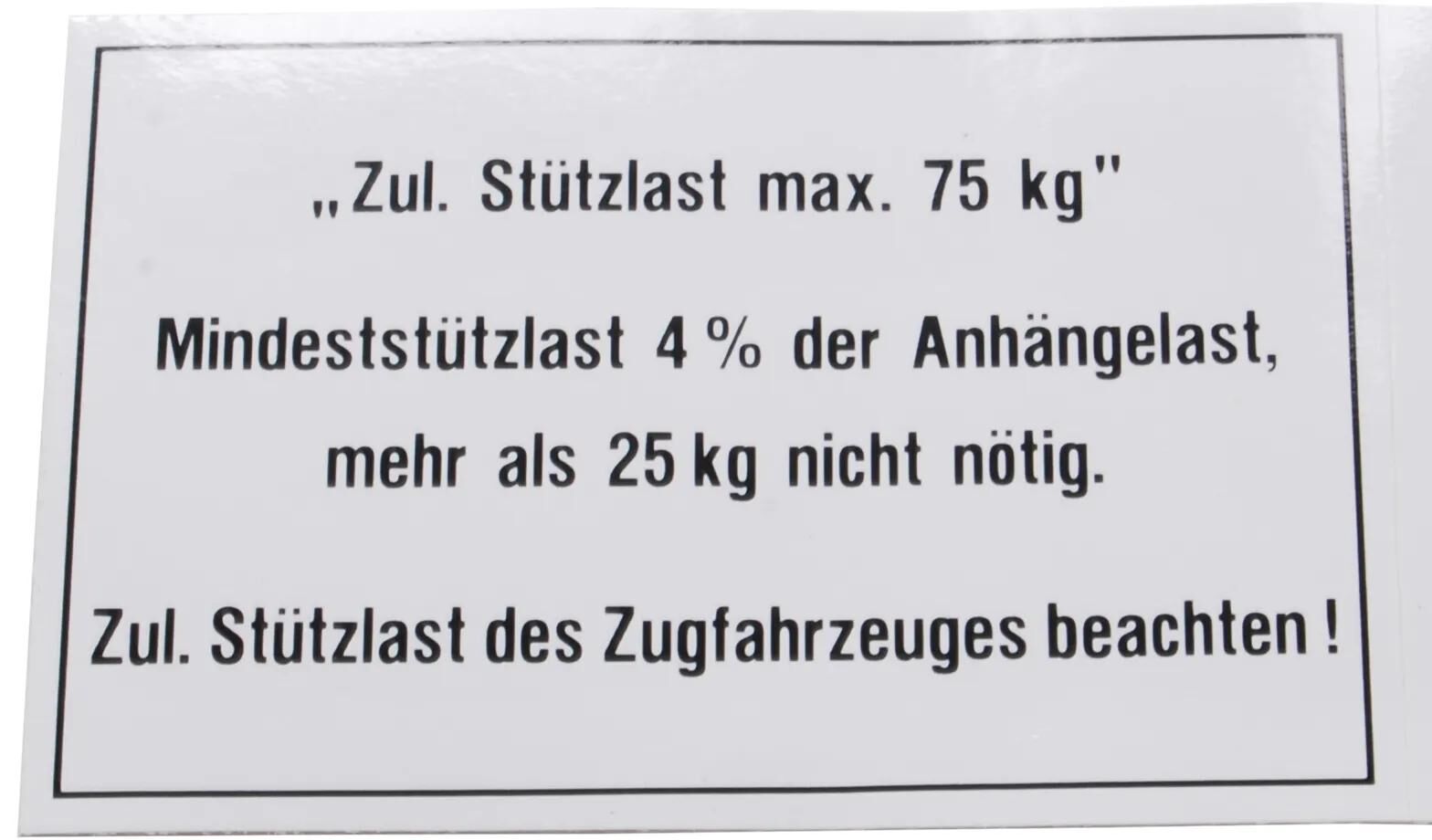 Bünte -Lastplatte 75 kg 105x74 mm