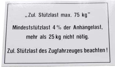 Bünte -Lastplatte 75 kg 105x74 mm