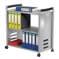 Bürowagen Kerkman Tec-Art 2 Reihen Ordner 3010 820x435x850cm hellgrau A4