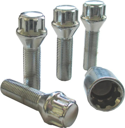 Autostyling Seehase Rim Locks Set Chromkegel 60, M14x1.25x27 mm