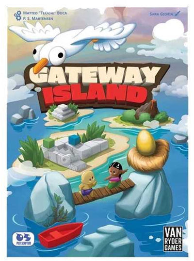 Asmodee Brettspiel Gateway Island – 21 Spiele in einer Box.