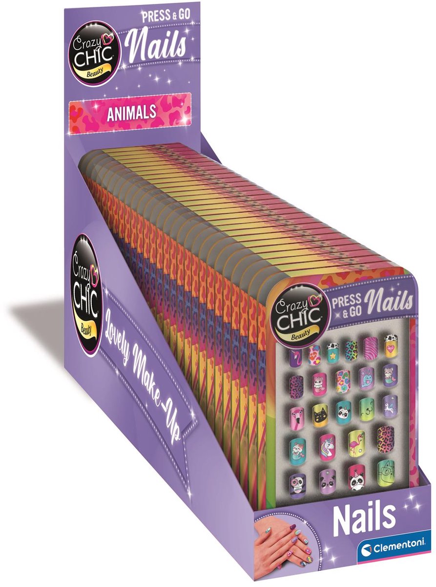 Clementoni Crazy Chic Press Go Nagels - Tiere