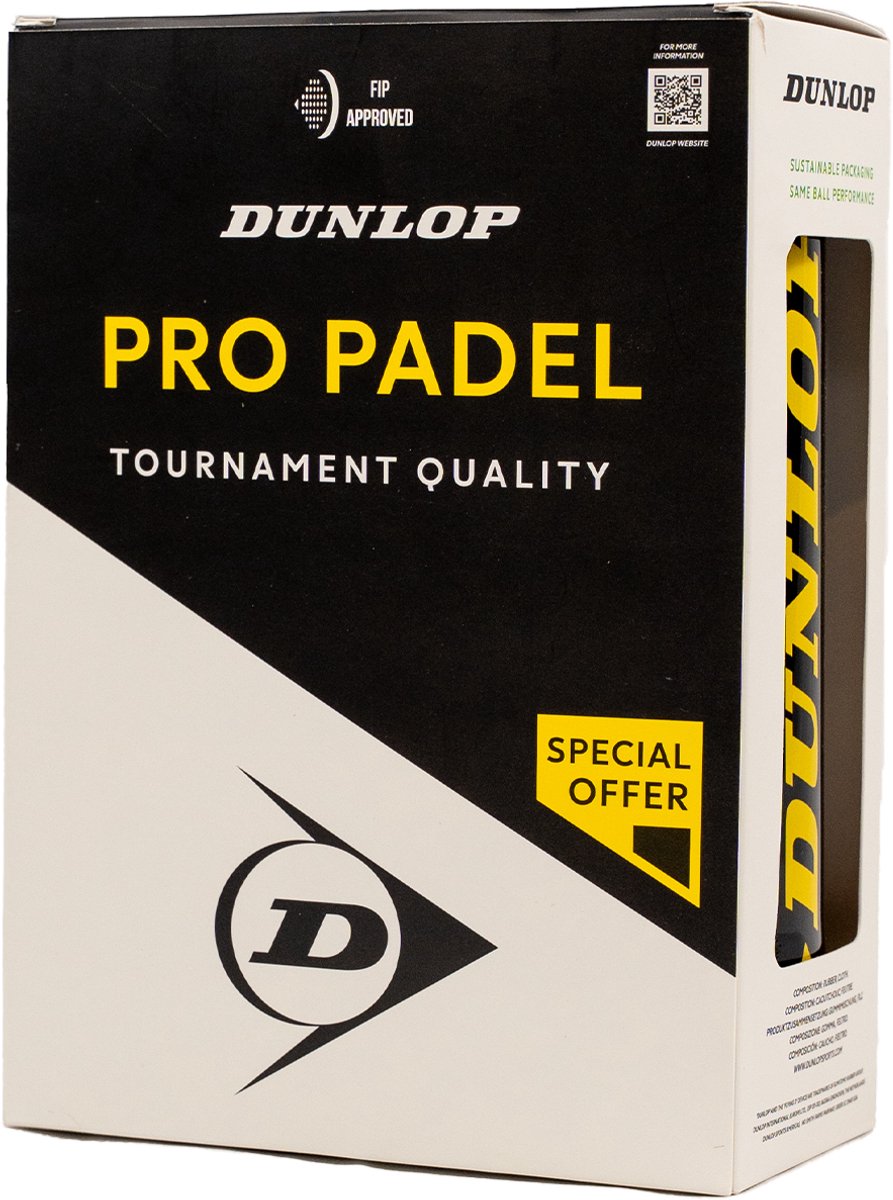 Dunlop - Padelball - Pro Padel 2x3 - Gelb