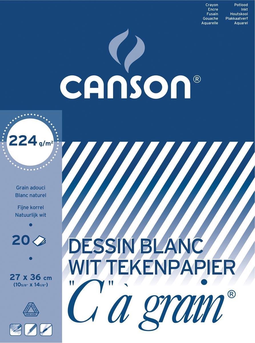 Canson Zeichenblock C à Grain 224 g m² Größe 27 x 36 cm