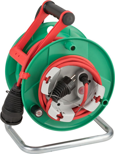 Brennerstuhl Garant G Bretec IP44 Kabeltrommel (Outdoor-Kabeltrommel für den Garten mit 23+2m Kabel in Rot, Spezialkunststoff, kurzfristiger Außeneinsatz, Made in Germany)