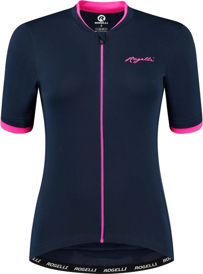 Rogelli Essential Radsportshirt – kurze Ärmel – Damen – Grün, Rosa – Größe XS