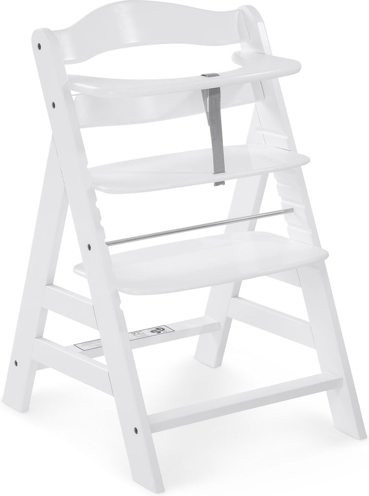 Hauck Alpha+ weißer Hochstuhl – weißes FSC®-zertifiziertes Buchenholz
