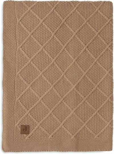 Jollein – Kinderbettdecke 75 x 100 cm – Kinderbettdecke, Kinderbettdecke, Babydecke – kariertes Strickmuster