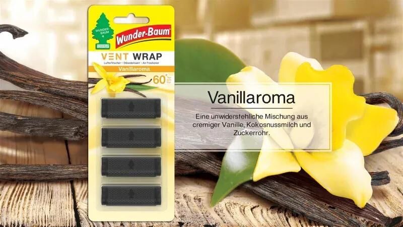 Wunderbaum Duftbäume Lufterfrischer Vent Wrap Lufterfrischer Vent Vanillearoma