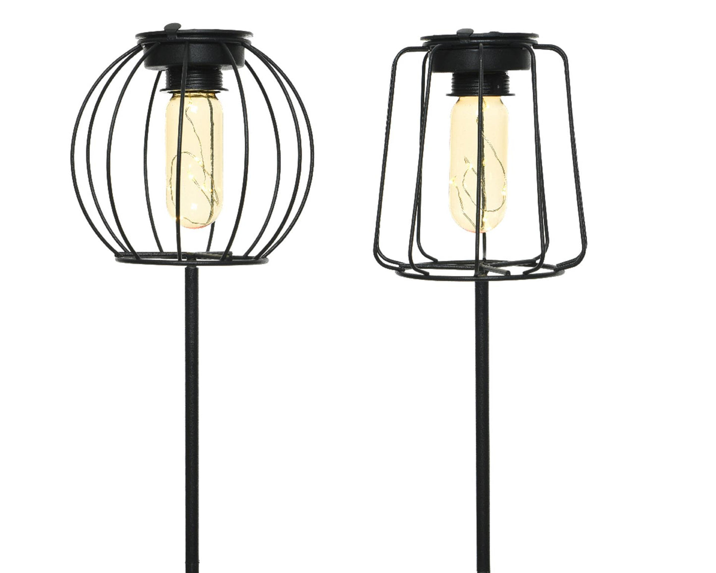 Lumineo LED-Solarlaterne auf Stecker ø13cm