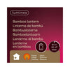 Decoris LED-Laterne Bambus 25x25x27,5cm