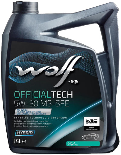 Wolf Motoröl offiziell MS-SFE. Motoroil 5W30 5L OFF.Tech MS-SFE