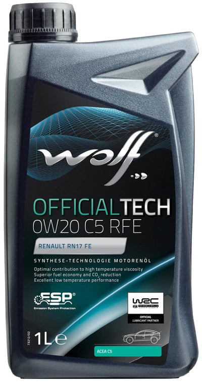 Wolf Motoröl offiziell C5 RFE. Motoroil 0W20 1L ACCOUT.Tech C5 RFE