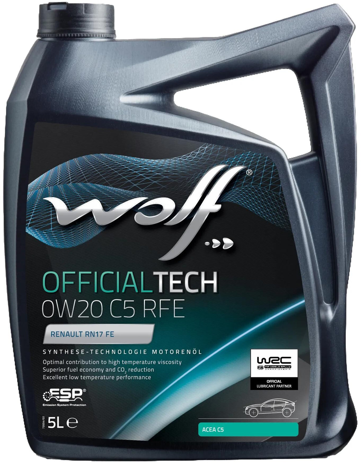 Wolf Motoröl offiziell C5 RFE. Motoroil 0W20 5L OFF.Tech C5 RFE