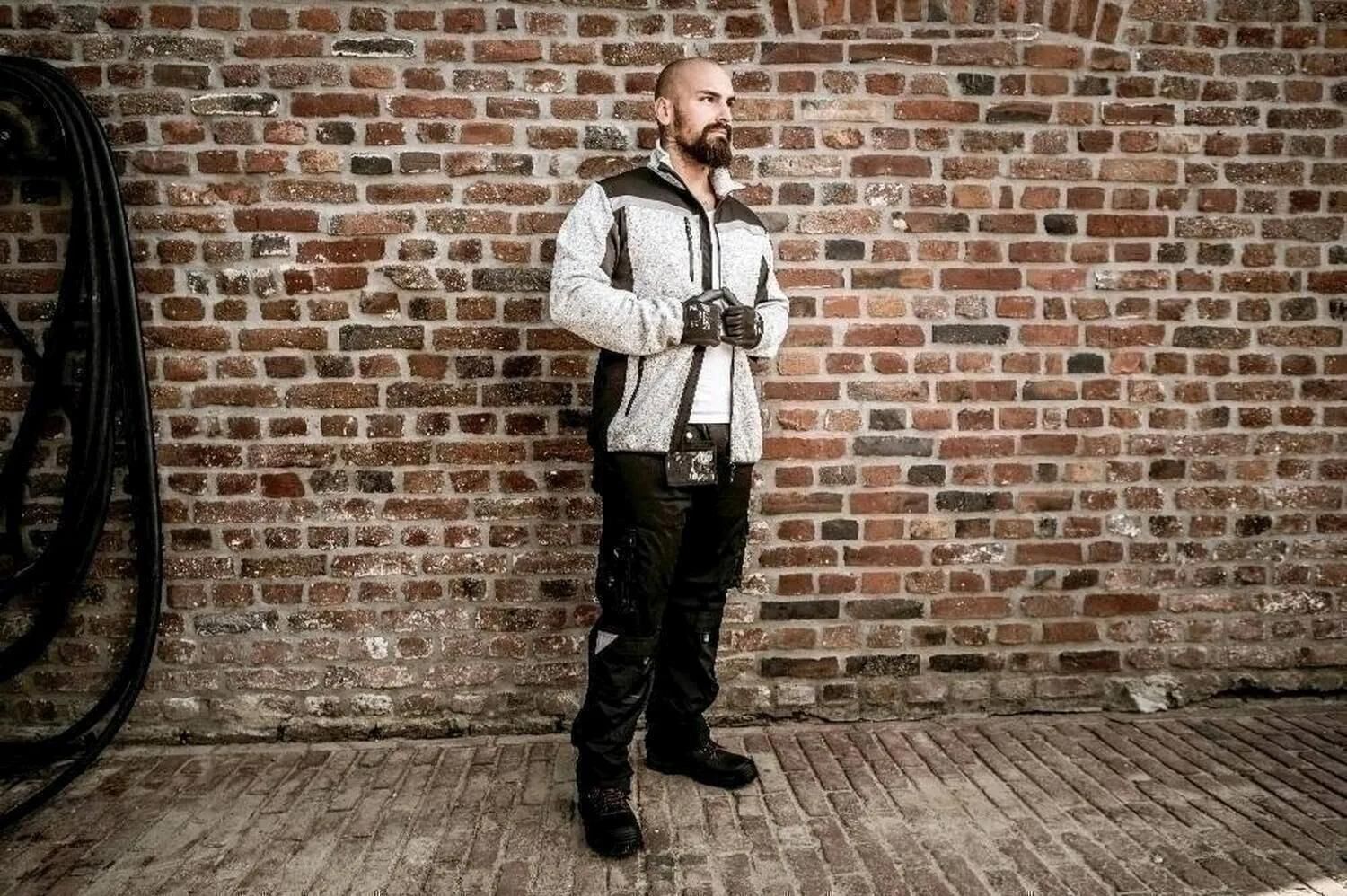 Nitras Safety Strick Softshelljacke. Bewegung Tex Plus Grau