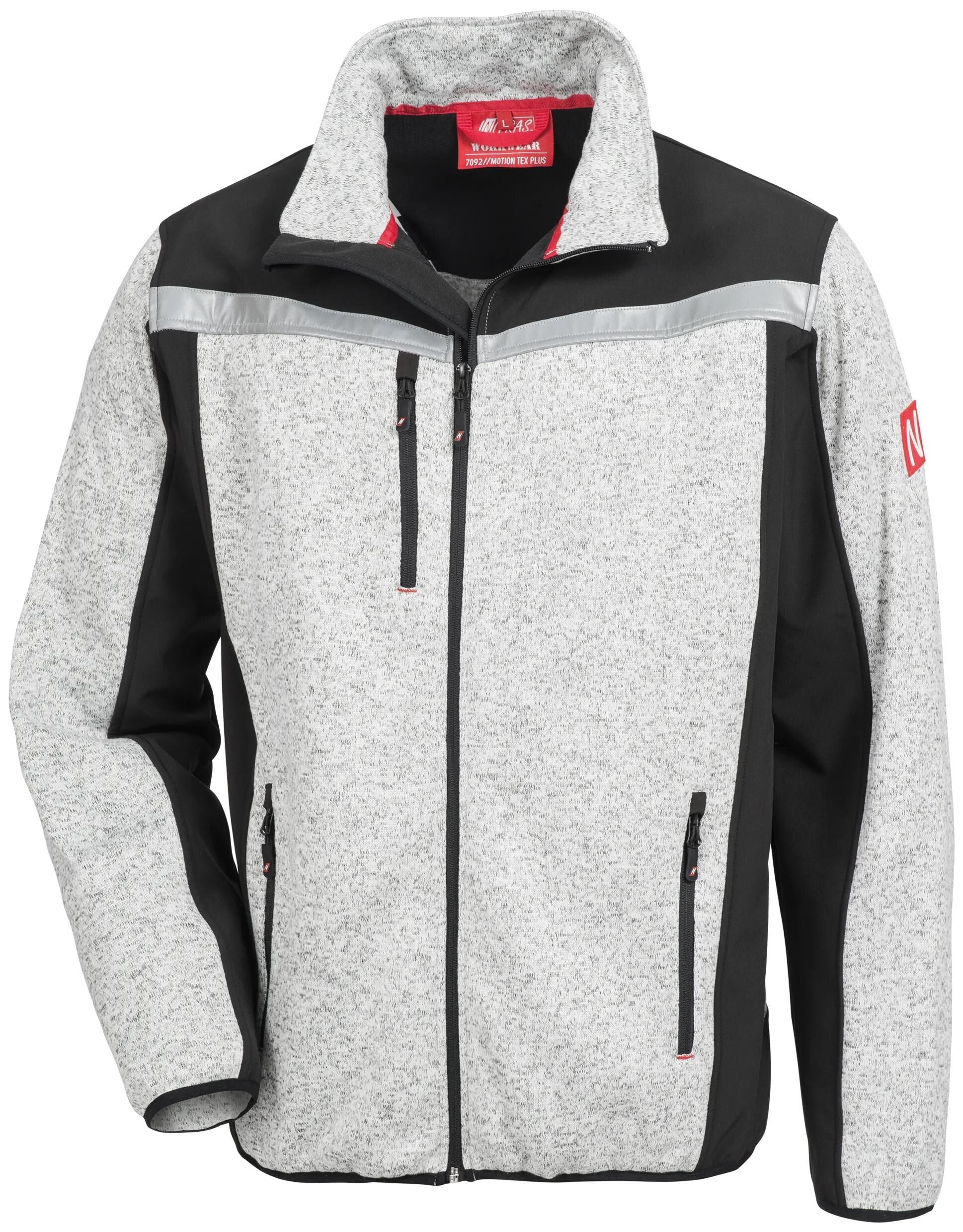 Nitras Safety Strick Softshelljacke. Bewegung Tex Plus Grau
