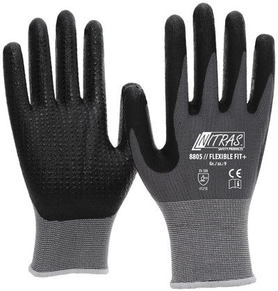 Nitras Safety Handschuh Größe 10 Pickel grau SW Flexible Passform+