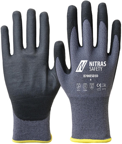 Nitras Safety Handschuh graue Größe 10 Nitras