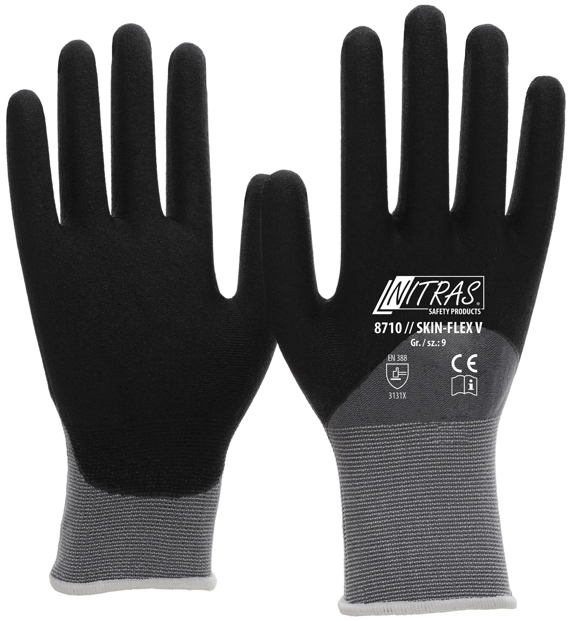 Nitras Safety Handschuh Größe 10 Haut Flex V.