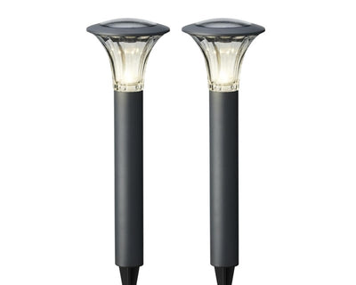 Lumineo LED-Solar-Gartenstecker-Set 2-tlg. 49x17cm