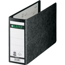 Ordner Leitz 1076, Karton, A5, Querformat, Breite 7,7 cm, Daumenloch, Rückenetikett, Vorsatzpapier