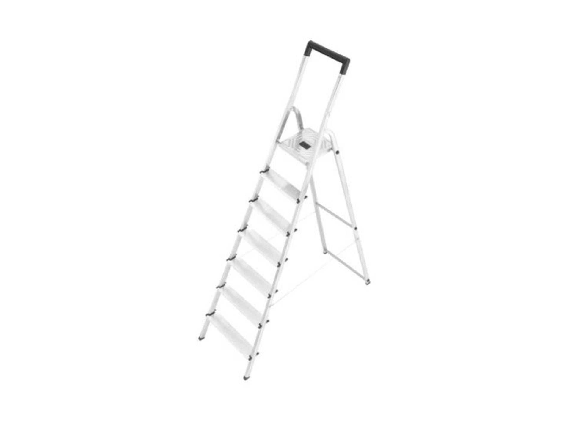 Hailo L40 Treppe 7 Stufen Aluminium (6 + Plattform)