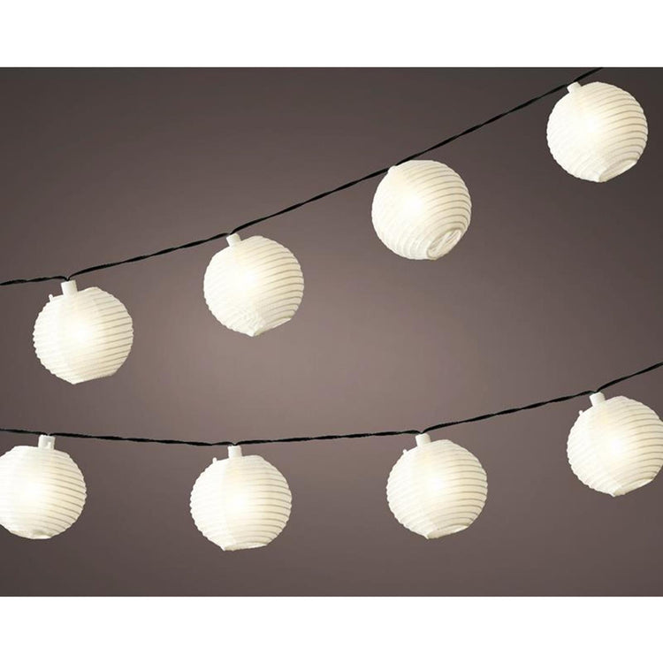 Lumineo LED-Solarlaternen 10 Lampen 450cm