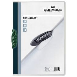 Klemmmappen langlebig Swingclip grün A4 30 Blatt transparente Vorderseite