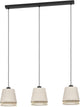 Eglo Tisch-Hängelampe – E27 – 89 cm – Natur|Braun|Schwarz – Textil