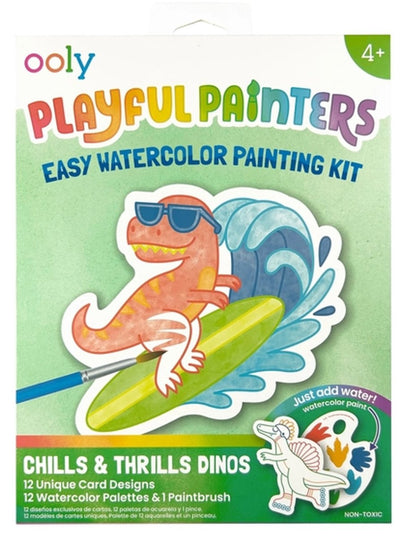 Ooly – verspielte Maler – Aquarellfarben-Set – gruselige Dinosaurier