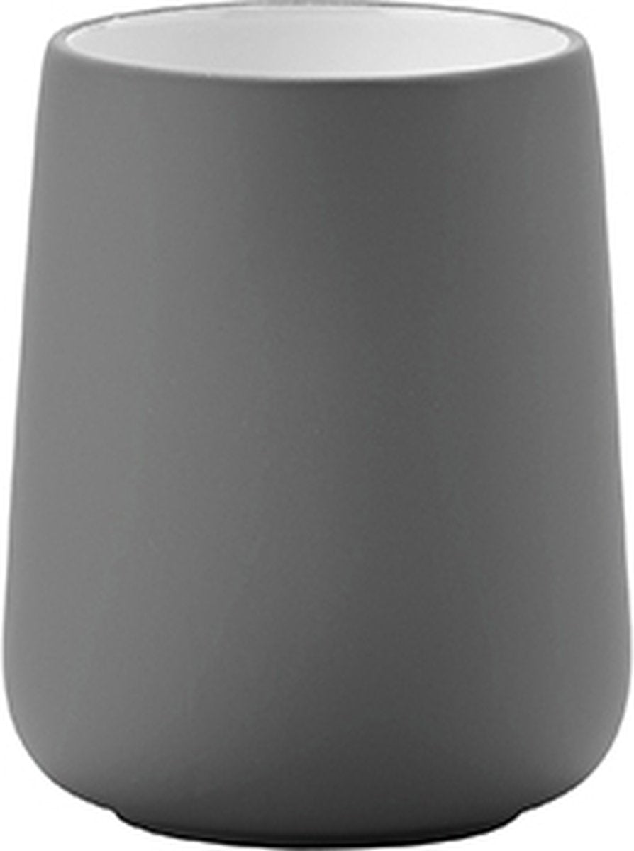Zone Denmark Nova Zahnbürstenbecher – Becher für Zahnbürsten – Zahnbürstenhalter – WC-Badezimmer-Accessoires – 10 x 8 cm – Grau