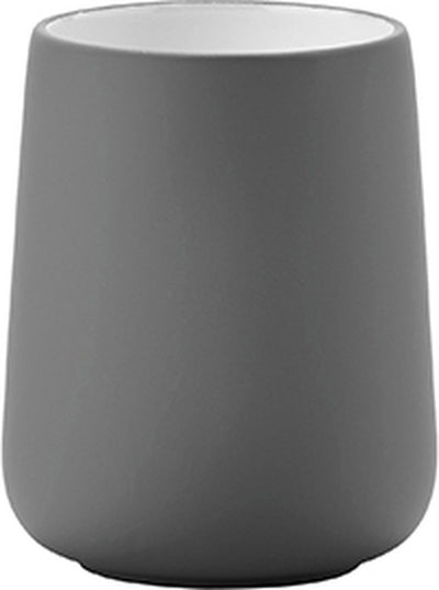 Zone Denmark Nova Zahnbürstenbecher – Becher für Zahnbürsten – Zahnbürstenhalter – WC-Badezimmer-Accessoires – 10 x 8 cm – Grau