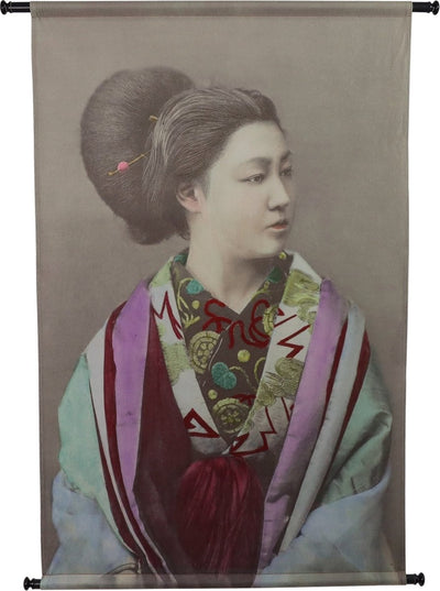 Hd Collection Wandtuch Geisha grün 83x3x110cm