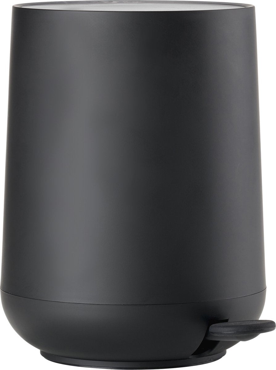 Zone Denmark Nova Treteimer – Abfalleimer Badezimmer Soft Close – Kleiner Abfalleimer – Toiletten-Badezimmer-Zubehör – Kunststoff – 5 Liter – 29 x 23 cm – Schwarz