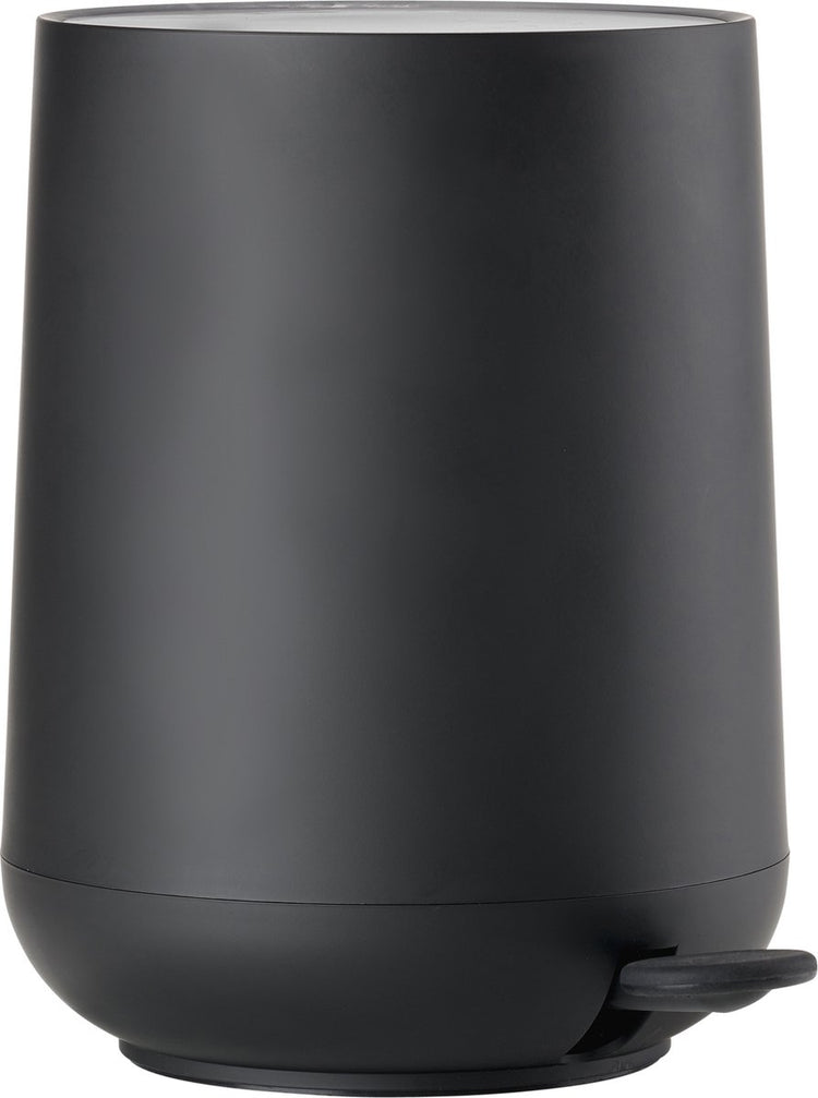 Zone Denmark Nova Treteimer – Abfalleimer Badezimmer Soft Close – Kleiner Abfalleimer – Toiletten-Badezimmer-Zubehör – Kunststoff – 5 Liter – 29 x 23 cm – Schwarz