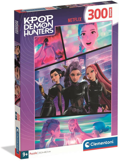Clementoni K-Pop Demon Hunters Puzzle 300 Teile von Supercolor – Kpop Hunttrix Puzzle für Kinder – K Pop Geschenk ab 6 Jahren