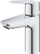 Grohe Start Waschtischarmatur – wassersparend – niedriger Auslauf – mit Push-Open-Ablaufgarnitur – Chrom