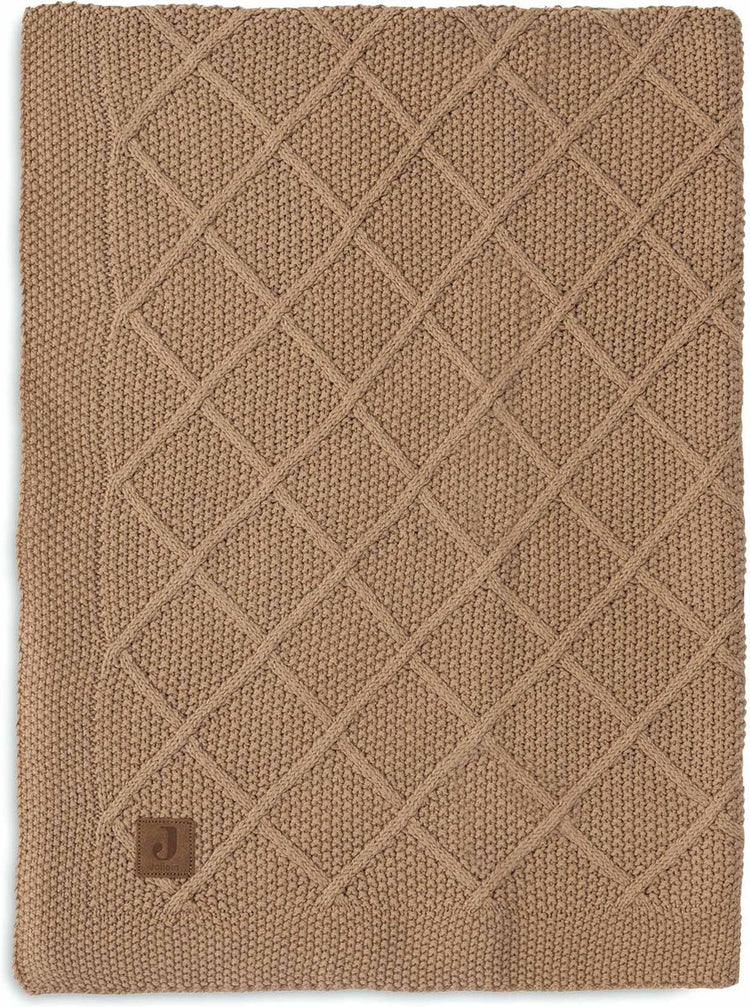 Jollein – Kinderbettdecke 100 x 150 cm – Babydecke – karierter Strickkeks