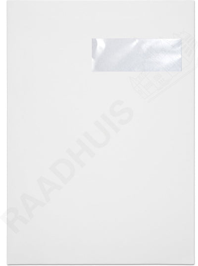 Rathausumschlag c4 – 229 x 324 mm – weiß – mit Klebestreifen – Fenster rechts – 250 Stück – rd-303595