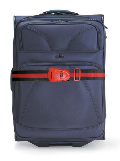 Masterlock - Koffergurt mit TSA-Schloss - 190 cm - Rot Schwarz