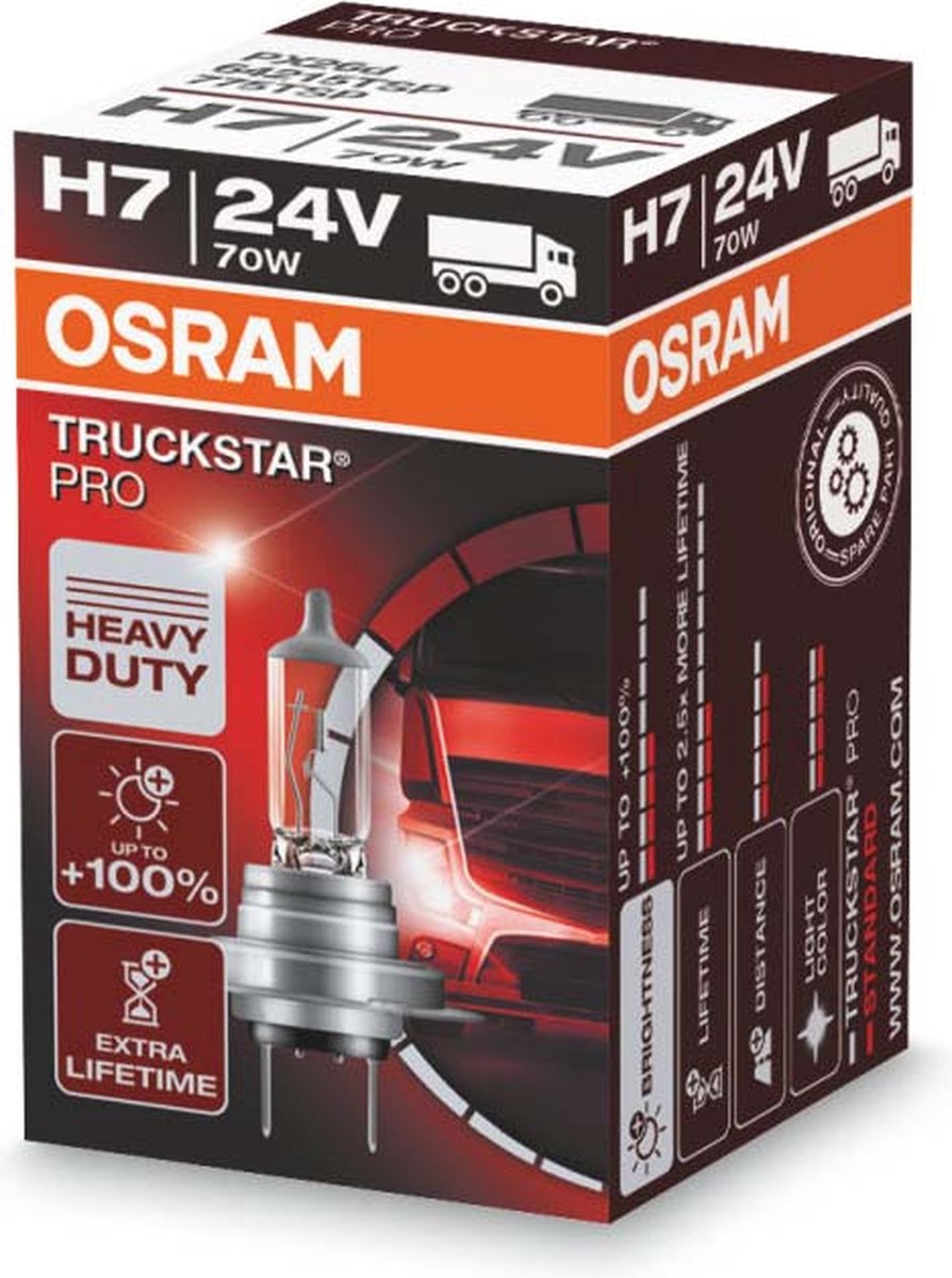Osram Lampe 24V H7 70W PX26 Truckstar Pro