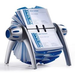 Visitenkartenhalter langlebig Visifix Flip drehbar A-Z-Register schwarz-grau