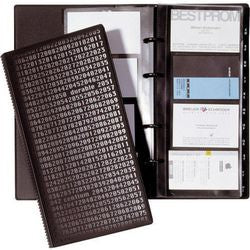Visitenkarten-Ringbinder strapazierfähig 240301 Kunststoff 25,5x14,5cm schwarz
