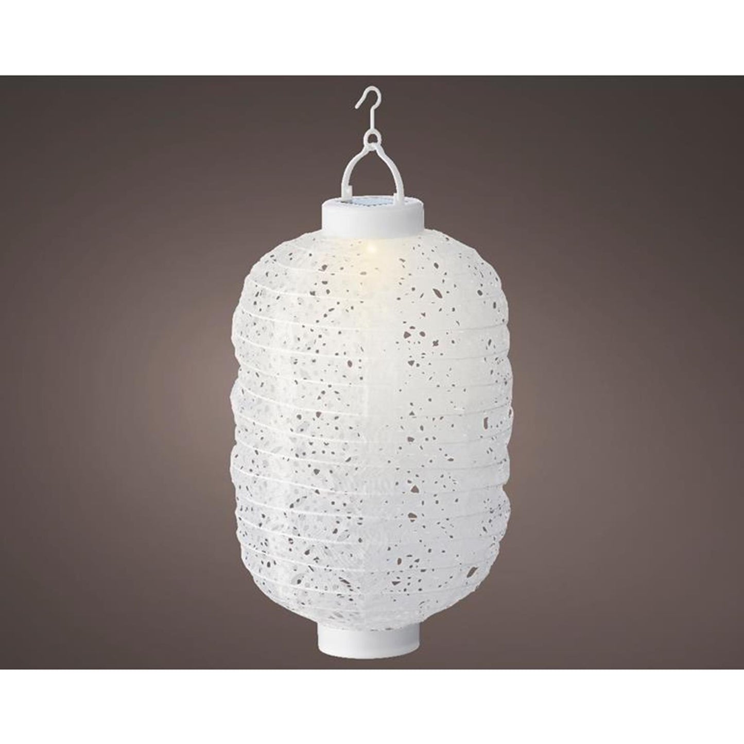 Lumineo LED-Solarlaterne ø20-h30cm weiß
