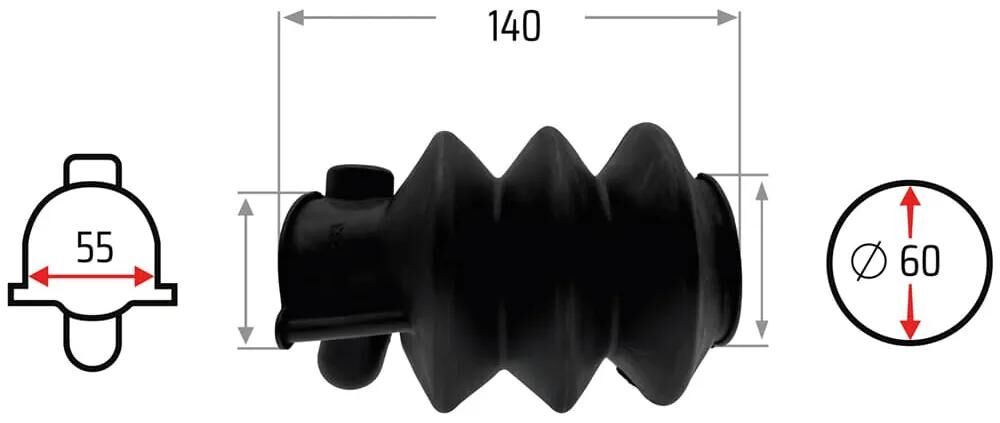 Nb-Teile Faltenbalg 55 62 mm Nb-Teile