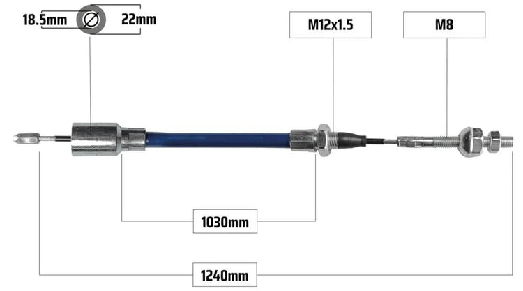Nb-Teile Bremskabel Bremskabel 1240 1030 mm NB-Teile