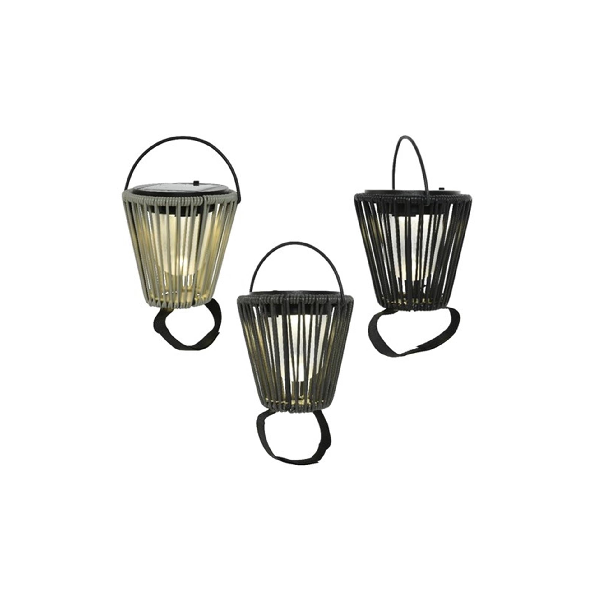 Lumineo Solar-Balkonbeleuchtung Eisen warmweiß