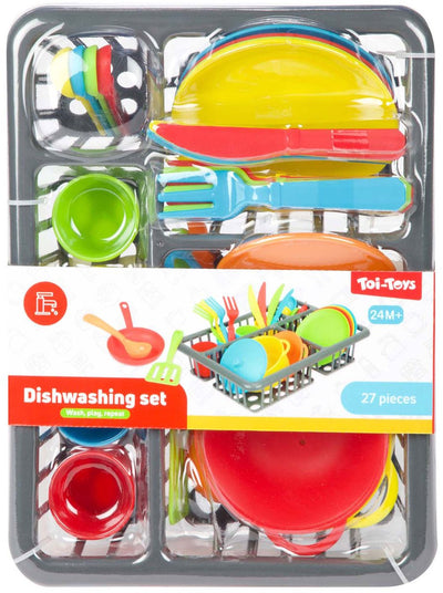 Toi-Toys Home Food Spleum-Rack mit Besteck und Pfannen, 27dlg.