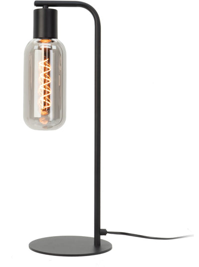 Eglo Majone Tischlampe – E27 – 50,5 cm – Schwarzgrau – Rauchglas – Rauchglas